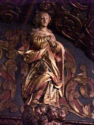 A statue of Our Lady of the Expectation, Sabara, Brazil
